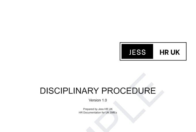 create UK compliant disciplinary and probation HR policies